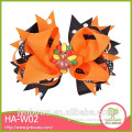 Halloween day decorations hairpins/clip or hair bows with ribbons